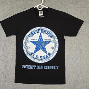 Shaka Wear Men’s Large Black California All-Star T-SHIRT Logo Size M